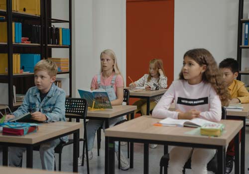 classroom of children